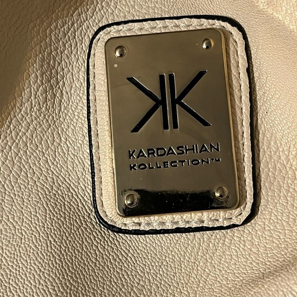 Kim Kardashian Kardashian Kollection Bag Off White Studded Bottom - Picture 3 of 8